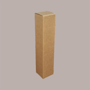 20 Pz Scatola Astuccio Porta 1 Bottiglia 250/500 ml Olio in Cartoncino Onda Avana Petit 55x55H240mm [53626f83]
