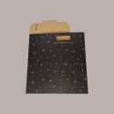 10 Pz Scatola Astuccio Porta 3 Bottiglie 750 ml Olio Vino in Cartoncino Nero grafica Stelle Oro 270x90H385mm [91d92c93]