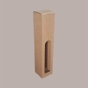 Scatola Astuccio Porta 1 Bottiglia 500 ml Olio in Cartoncino Onda Avana Petit con Finestra 65x65H320mm 20 pezzi [c8fd2bfb]