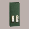 10 Pz Scatola Astuccio Porta 3 Bottiglie 250/500 ml Olio in Cartoncino grafica Seta Verde Petit 170x55H240mm [83a9e12d]