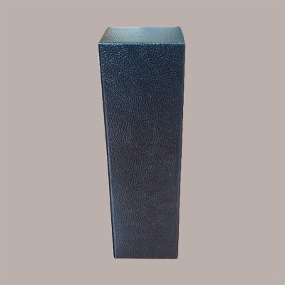 Scatola Astuccio Porta 1 Bottiglia 750 ml  Champagne in Cartoncino Nero grafica effetto pelle 100x100H340mm 10 Pezzi [8e4828ae]