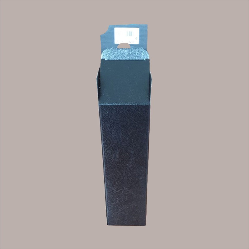 Scatola Astuccio Porta 1 Bottiglia 750 ml  Champagne in Cartoncino Nero grafica effetto pelle 100x100H340mm 10 Pezzi [e073aaa7]