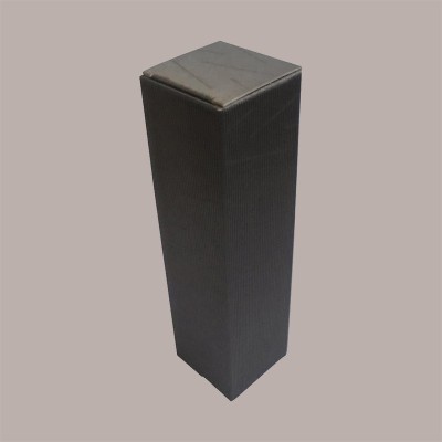 Scatola Astuccio Porta 1 Bottiglia 750 ml Olio Vino in Cartoncino Ondulato Nero 90x90H345mm 20 Pezzi [28b97b64]