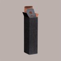 20 Pz Scatola Astuccio Porta 1 Bottiglia 750 ml Olio Vino in Cartoncino Ondulato Nero 90x90H345mm [f19f3869]