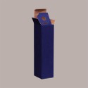 Scatola Astuccio Porta 1 Bottiglia 750 ml  Olio Vino in Cartoncino Ondulato Blu 90x90H345mm 20 Pezzi [3c5969b0]