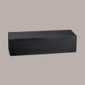 Scatola Astuccio Porta 1 Bottiglia 750 ml Olio Vino Cantinetta Stesa in Carta Nero Effetto Pelle 340x90H90mm 10 Pezzi [4157a98a]