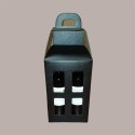 10 Pz Scatola Astuccio Porta 4 Bottiglie 750 ml Olio Vino in Cartoncino Seta Nero a Forma di Lanterna 180x180H395mm [74aa45f3]