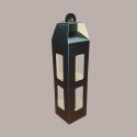 Scatola Astuccio Porta 1 Bottiglia 750 ml Olio Vino Cartoncino grafica Seta Nero a forma Lanterna 90x90H350mm 10 Pezz [59ad651e]