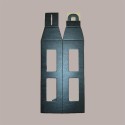 Scatola Astuccio Porta 1 Bottiglia 750 ml Olio Vino Cartoncino grafica Seta Nero a forma Lanterna 90x90H350mm 10 Pezz [32c6a009]