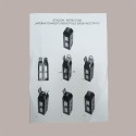 Scatola Astuccio Porta 1 Bottiglia 750 ml Olio Vino Cartoncino grafica Seta Nero a forma Lanterna 90x90H350mm 10 Pezz [85db610d]