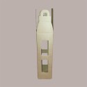 Scatola Astuccio Porta 1 Bottiglia 750 ml Vino Olio Carta Avana Forma Lanterna 90x90H350mm 10 pezzi [0727fe12]