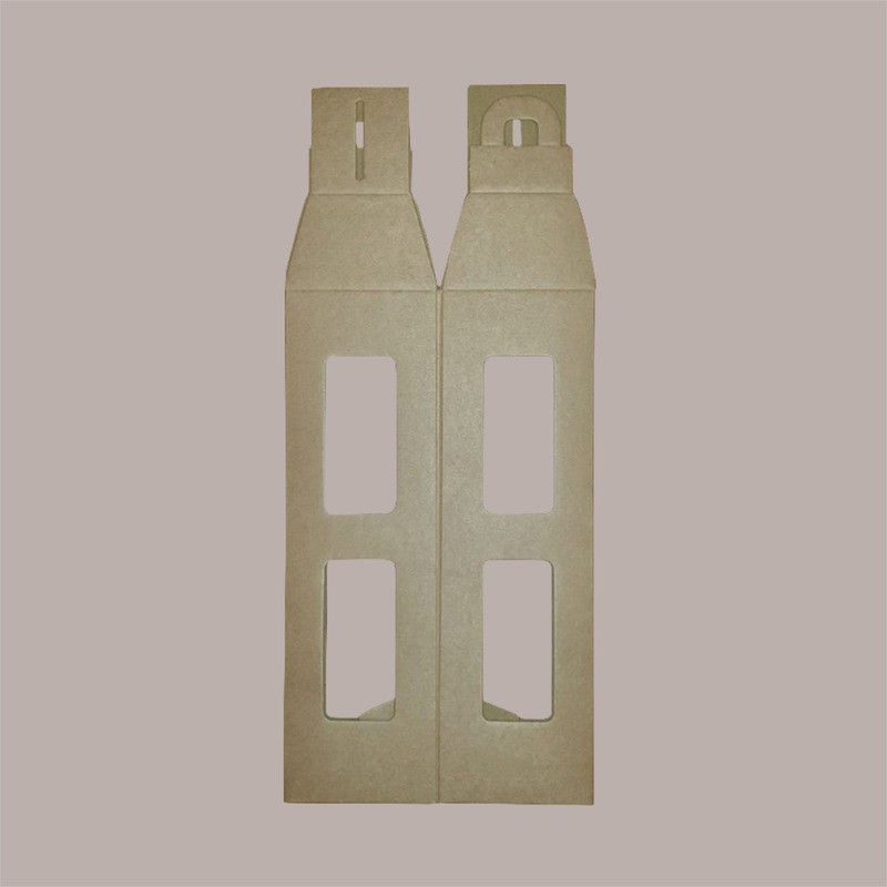 10 Pz Scatola Astuccio Porta 1 Bottiglia 750 ml Vino Olio Carta Avana Forma Lanterna 90x90H350mm [b03a3f16]