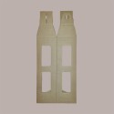 10 Pz Scatola Astuccio Porta 1 Bottiglia 750 ml Vino Olio Carta Avana Forma Lanterna 90x90H350mm [b03a3f16]