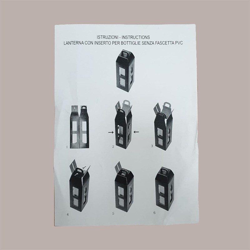 Scatola Astuccio Porta 1 Bottiglia 750 ml Vino Olio Carta Avana Forma Lanterna 90x90H350mm 10 pezzi [b56a7808]
