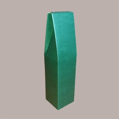 Scatola Astuccio Porta 1 Bottiglia 750 ml Olio Vino Cartoncino grafica Seta Verde 90x90H370mm 10 Pezzi [f2856ac5]