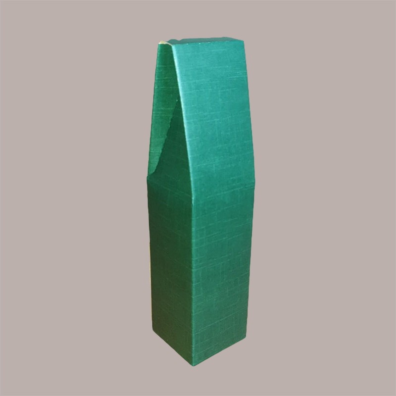 Scatola Astuccio Porta 1 Bottiglia 750 ml Olio Vino Cartoncino grafica Seta Verde 90x90H370mm 10 Pezzi [f2856ac5]
