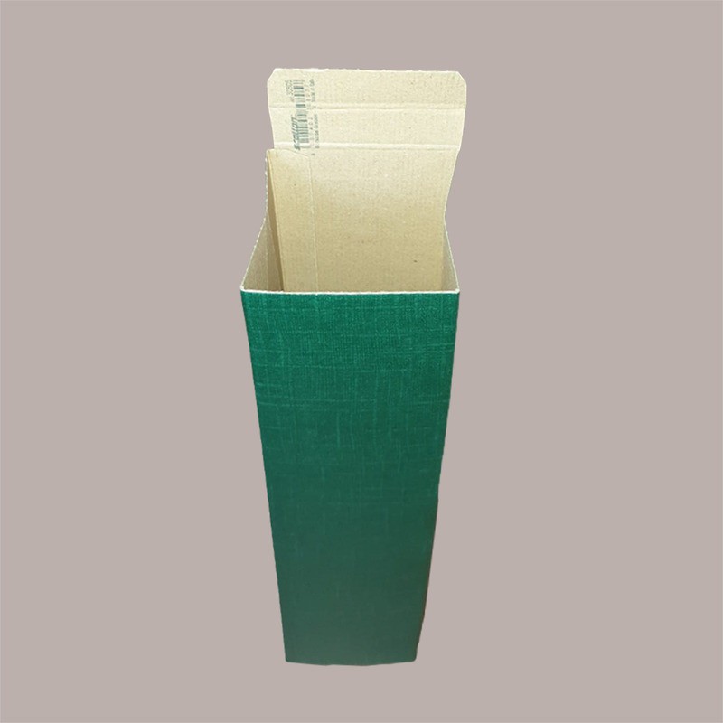 Scatola Astuccio Porta 1 Bottiglia 750 ml Olio Vino Cartoncino grafica Seta Verde 90x90H370mm 10 Pezzi [9cbee8cc]
