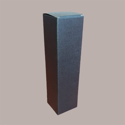 Scatola Astuccio Porta 1 Bottiglia 750 ml Olio Vino Cartoncino grafica Seta Nero 90x90H340mm 10 Pezzi [457c9021]