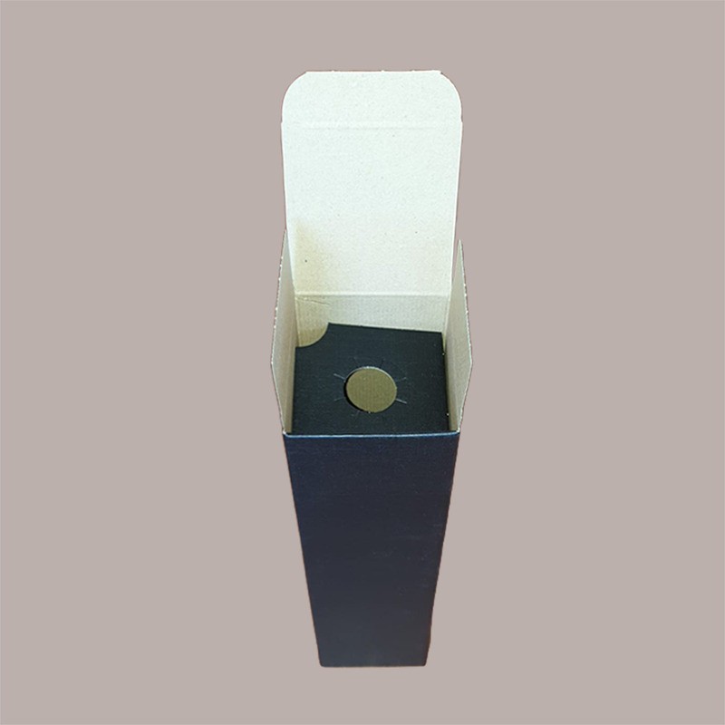 Scatola Astuccio Porta 1 Bottiglia 750 ml Olio Vino Cartoncino grafica Seta Nero 90x90H340mm 10 Pezzi [990a9432]