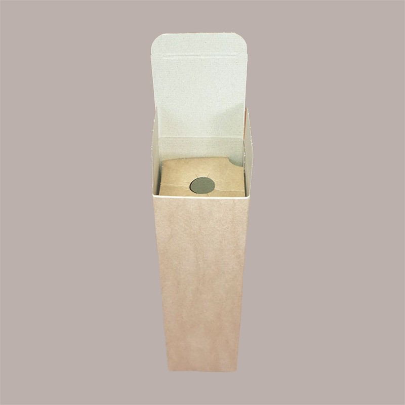 Scatola Astuccio Porta 1 Bottiglia 750 ml Champagne o Prosecco in Cartoncino Avana liscio 100x100H340mm 10 pezzi [dccf32bf]