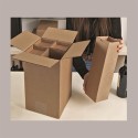 Scatola Astuccio Cartoncino Avana Porta 1 Bottiglia 750 ml Americana Sicura per Spedizione con Inserto + Fermacollo 1 [39bc6d02]