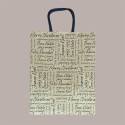 20 Pz Shopper Borsa Porta 3 Bottiglie 750 ml con Manico Cordino avana grafica Natale Words 275x95H380mm [0a045aa1]