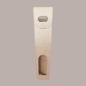 Scatola Astuccio Porta 1 Bottiglia 750 ml Olio Vino  in Cartoncino Avana con finestra 90x90H385mm [24df505a]