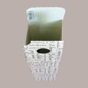 Scatola Astuccio Porta 1 Bottiglia 750 ml Olio Vino Carta Avana Grafica Natale Words 90x90H340mm 10 pezzi [215b842d]