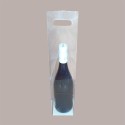 Scatola Astuccio Porta 1 Bottiglia 750 ml Olio Vino in Plastica Trasparente con Manico 90x90H430mm 10 Pezzi [7a06f4e7]