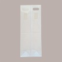 10 Pz Scatola Astuccio Porta 1 Bottiglia 750 ml Olio Vino in Plastica Trasparente con Manico 90x90H430mm [a320b7ea]
