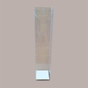 Scatola Astuccio Porta 1 Bottiglia 750 ml Olio Vino in Plastica Trasparente con Manico 90x90H430mm 10 Pezzi [143d76ee]
