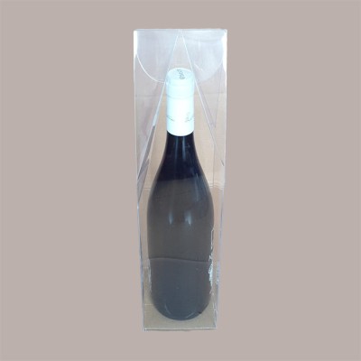 Scatola Astuccio Porta 1 Bottiglia 750 ml Olio Vino in Plastica Trasparente 90x90H370mm 10 Pezzi [f3f39de5]