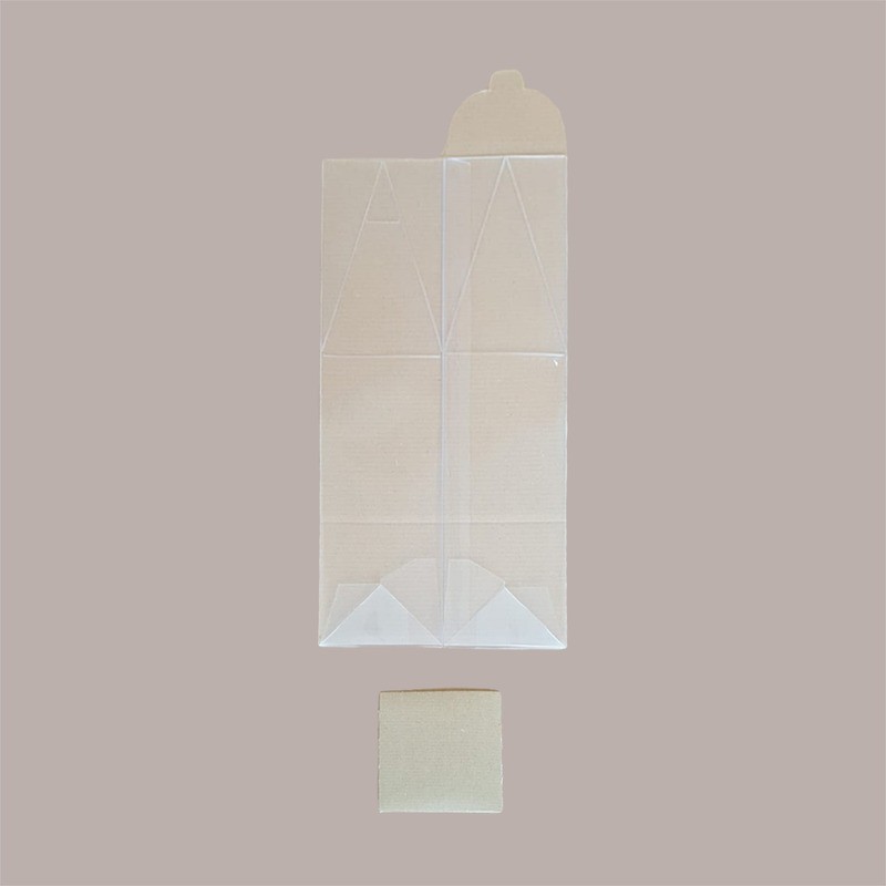 Scatola Astuccio Porta 1 Bottiglia 750 ml Olio Vino in Plastica Trasparente 90x90H370mm 10 Pezzi [2ad5dee8]