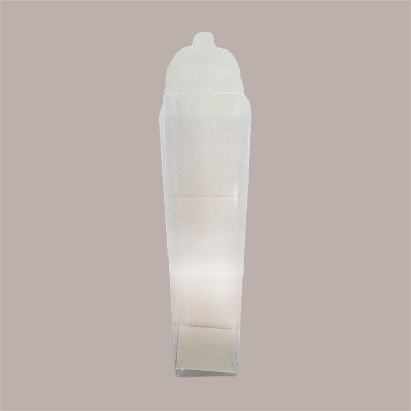 Scatola Astuccio Porta 1 Bottiglia 750 ml Olio Vino in Plastica Trasparente 90x90H370mm 10 Pezzi [9dc81fec]