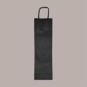 Borsa Busta Carta Nera porta 1 Bottiglia 750 ml con Manico in Cordoncino 12+9x40cm 20 pezzi [b9c5b1cc]
