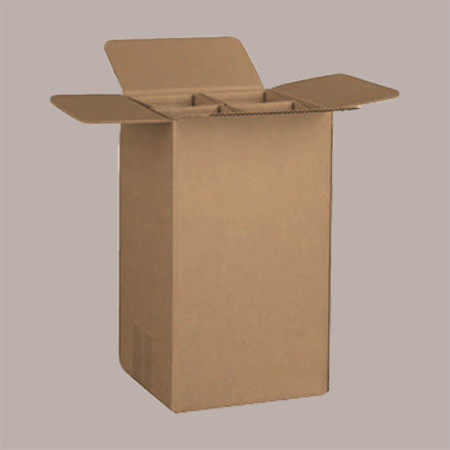 5 Pz Scatola Astuccio Porta 4 Bottiglie 750 ml Olio Vino in Cartoncino Avana Americana Sicura per Spedizione 225x225H [7ac12d59]
