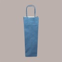 Borsa Busta Carta Blu porta 1 Bottiglia 750 ml con Manico in Cordoncino 12+9x40cm 20 pezzi [1d764eb4]