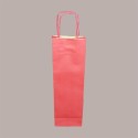 Borsa Busta Carta Rossa porta 1 Bottiglia 750 ml con Manico in Cordoncino 12+9x40cm 20 pezzi [25952762]