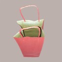 Borsa Busta Carta Rossa porta 1 Bottiglia 750 ml con Manico in Cordoncino 12+9x40cm 20 pezzi [9288e666]