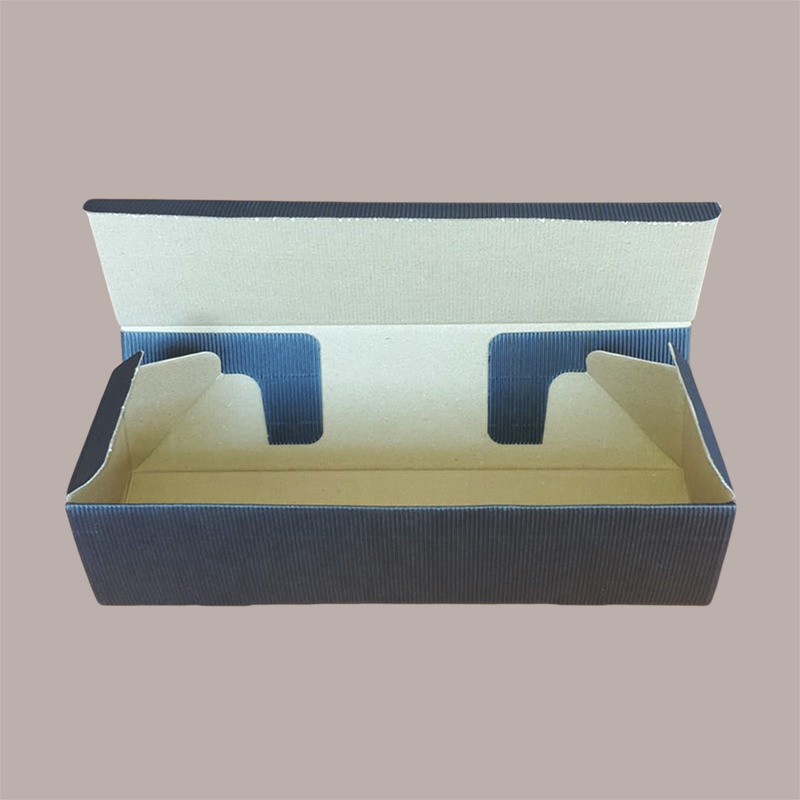 Scatola Astuccio Porta 1 Bottiglia 750 ml Olio Vino Cantinetta Stesa in Carta Onda Nero 340x90H90mm 10 Pezzi [f138a6cb]