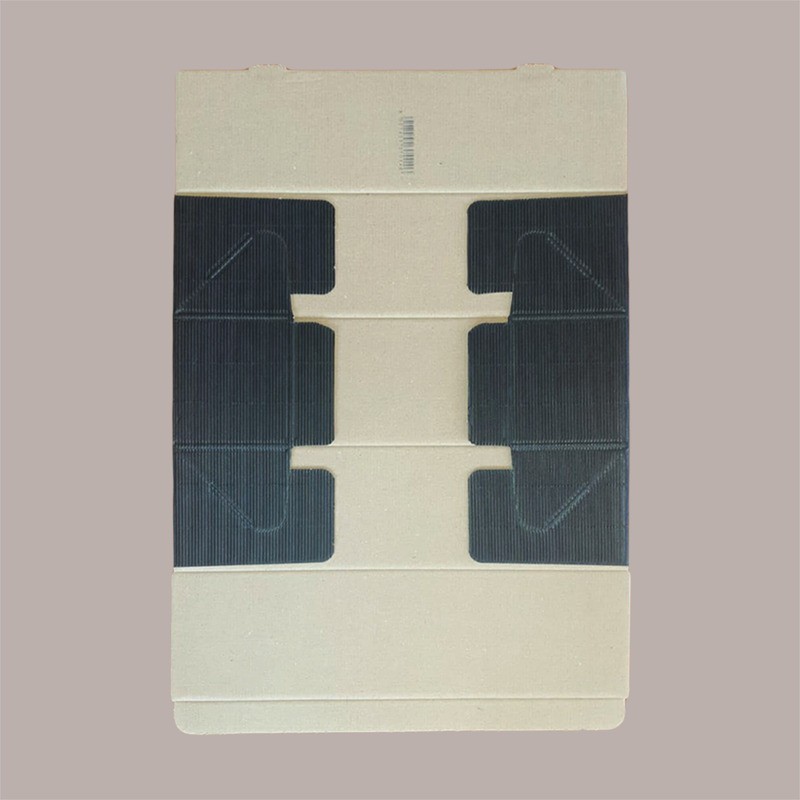 Scatola Astuccio Porta 1 Bottiglia 750 ml Olio Vino Cantinetta Stesa in Carta Onda Nero 340x90H90mm 10 Pezzi [9f0324c2]