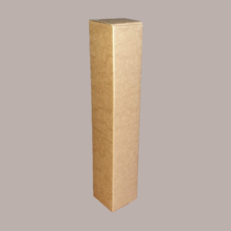Scatola Astuccio Porta 1 Bottiglia 500/750 ml Liquore in Cartoncino Avana Liscio 75x75H400mm 10 pezzi [b55a400f]