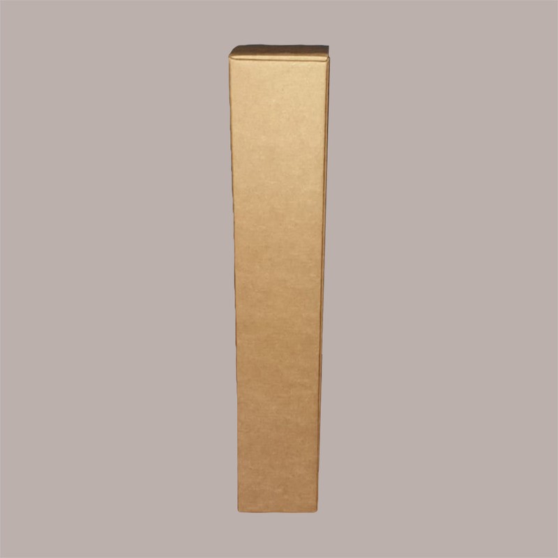 10 Pz Scatola Astuccio Porta 1 Bottiglia 500/750 ml Liquore in Cartoncino Avana Liscio 75x75H400mm [6c7c0302]