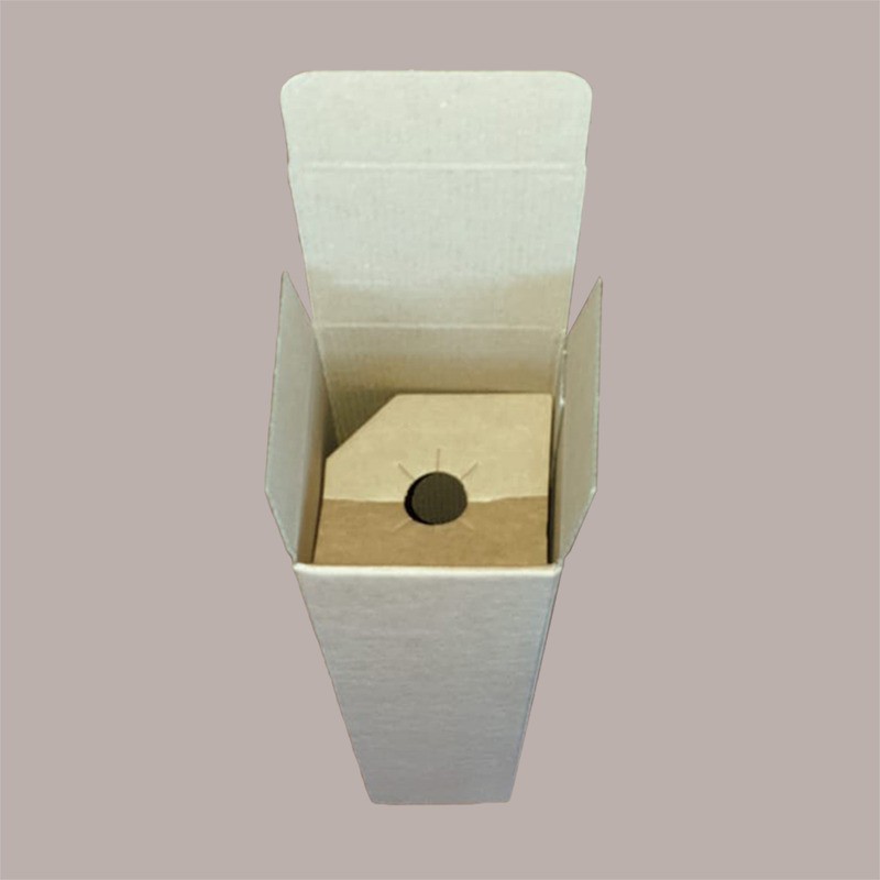 Scatola Astuccio Porta 1 Bottiglia 500/750 ml Liquore in Cartoncino Avana Liscio 75x75H400mm 10 pezzi [db61c206]