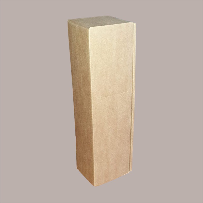 Scatola Astuccio Porta 1 Bottiglia 750 ml Olio Vino Cantinetta Stesa in Cartoncino Avana 340x90H90mm 10 Pezzi [69a5b175]