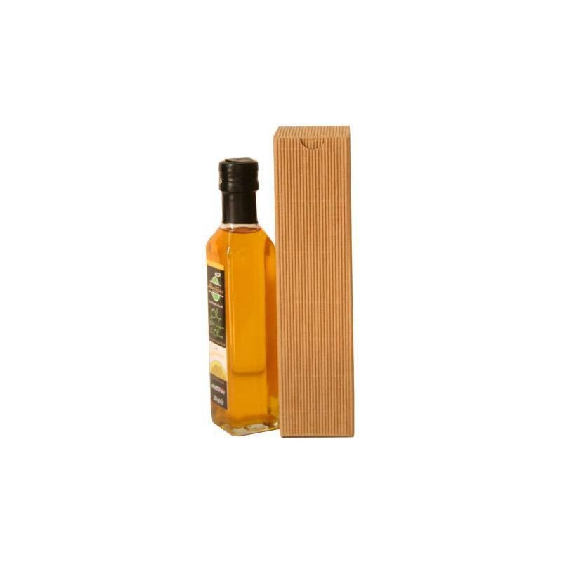 20 Pz Scatola Astuccio Porta 1 Bottiglia 500 ml Olio in Cartoncino Onda Avana Petit 65x65H320mm [bea2a38f]