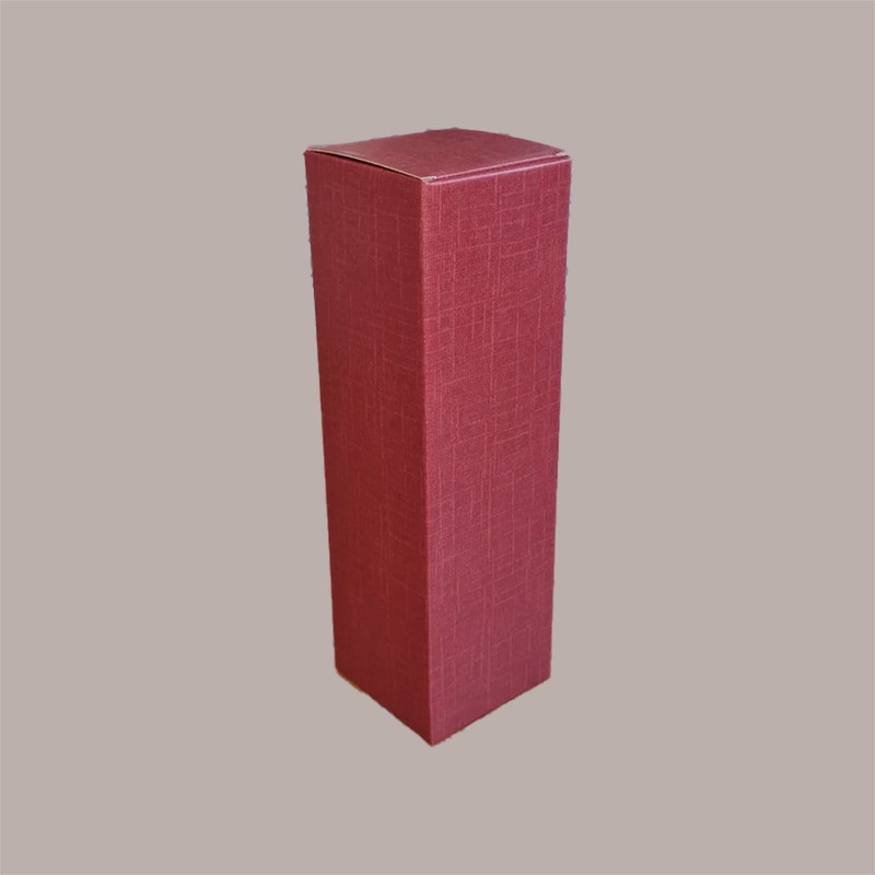 Scatola Astuccio Porta 1 Bottiglia CRU da750 ml in Cartoncino Seta Bordeaux 100x100H290mm 10 pezzi [7ba3c58e]