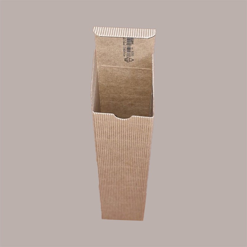 Scatola Astuccio Porta 1 Bottiglia 250 ml Olio in Cartoncino Onda Avana Petit  45x45H215mm 20 Pezzi [fb98492e]