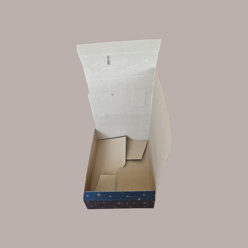 5 Pz Scatola Porta 3 Bottiglie 750 ml Olio Vino Cantinetta Stesa in Cartoncino Nero grafica Stelle Oro 340x280H90mm [3387aa80]