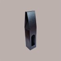 10 Pz Scatola Astuccio Porta 1 Bottiglia 750  ml Vino Riesling in Cartoncino Nero grafica effetto pelle 90x90H410mm [16ce48dc]